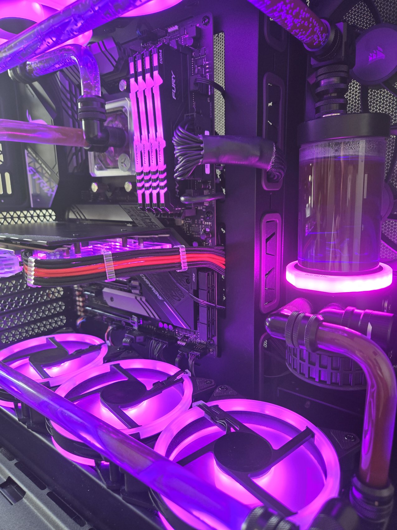 Purple RGB build detail, reservoir